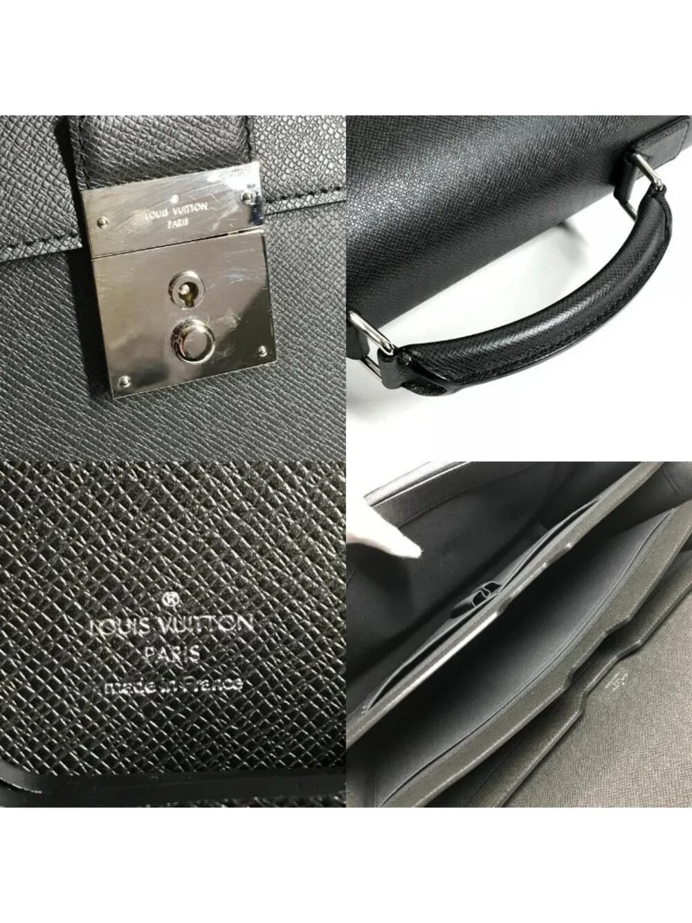 Louis Vuitton Business Bag Neo Robusto 3 Taiga Leather Ardoise Black